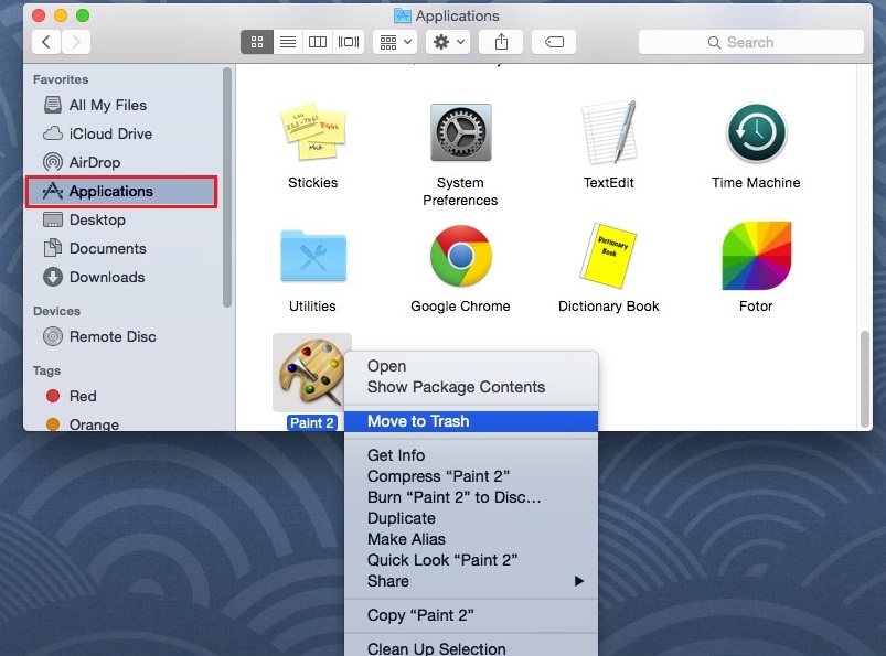 How to uninstall app on mac os x